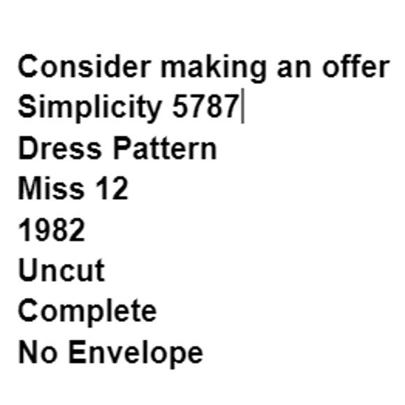 Simplicity 5787 Pattern Dress Miss 12 1982 Side Pockets Frilly Western Country - Picture 3 of 7